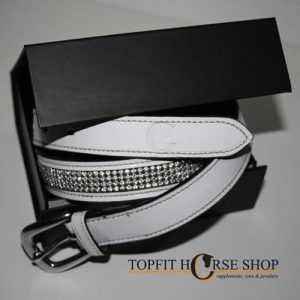 Riem strass lak wit