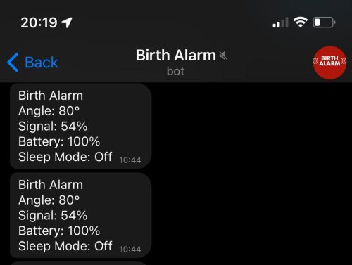 Birth alarm premium plus telegram