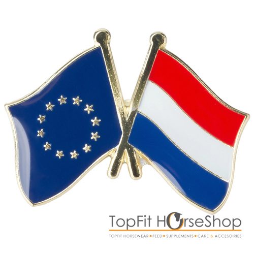 Pin Button Badge Ø38mm Drapeau Flag Echarpe Europe Pays-Bas Netherlands NL
