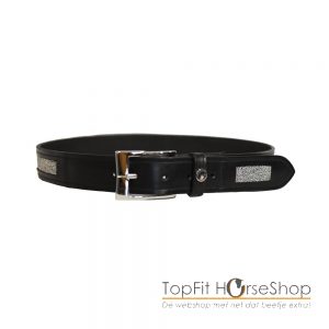 Lederen riem Glamour Zilver