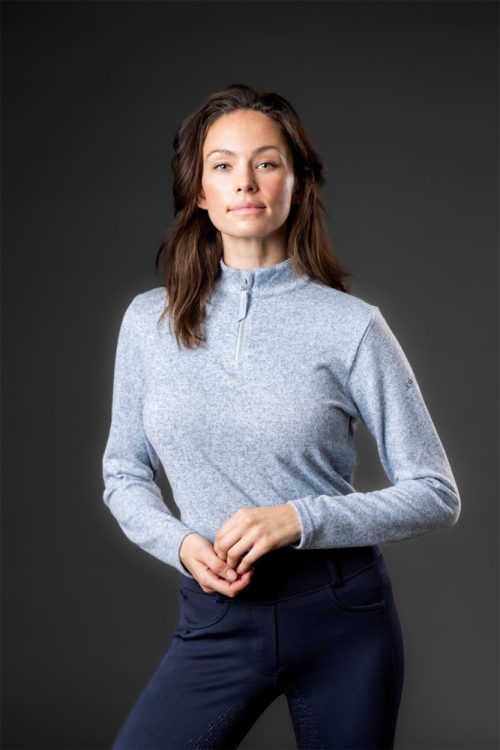 Equipage Half Zip Long Sleeve Stacey Blue Fog - Afbeelding 3